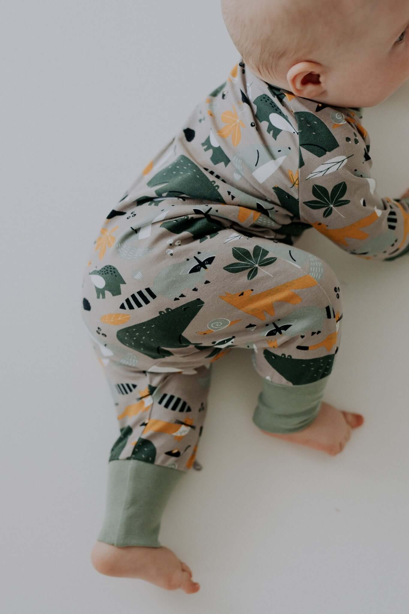 Baby Sleepsuit Autumn Forest Animals