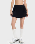 Pleated Detail Mid-Rise Waist Active Skirt-0