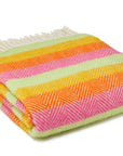 Stripe Pure New Wool Throw - Refresh