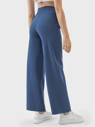 Drawstring Active Pants with Pockets-2