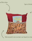 Bookish Pocket Cushion