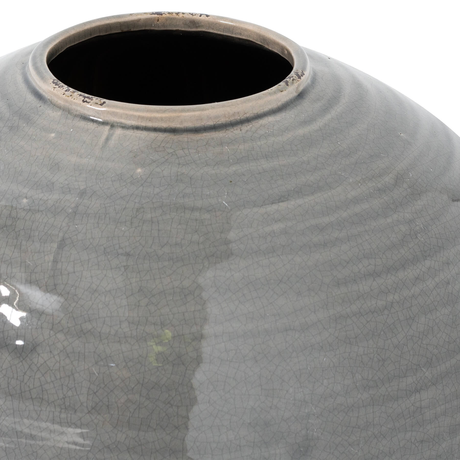 Elegant Garda Grey Glazed Regola Vase | Modern Home Decor