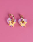 Heart & Star Hoop Earrings