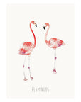 Personalised Watercolour Flamingo Art Print – Custom Nursery or Kids Room Decor, A3/A4/A5 Sizes