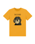 Mischievous Wire Haired Hot Dog Kids' T-Shirt – Small Pup, Big Attitude!