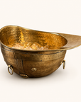 Solid Antique Brass Polo Helmet Champagne Ice Bucket | Wine Cooler
