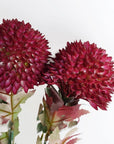 Pack of 6 x 70cm Large Ball Dahlia Artificial Flower Stem Pink-3