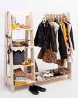 Toddler Clothing Rack with Shelves