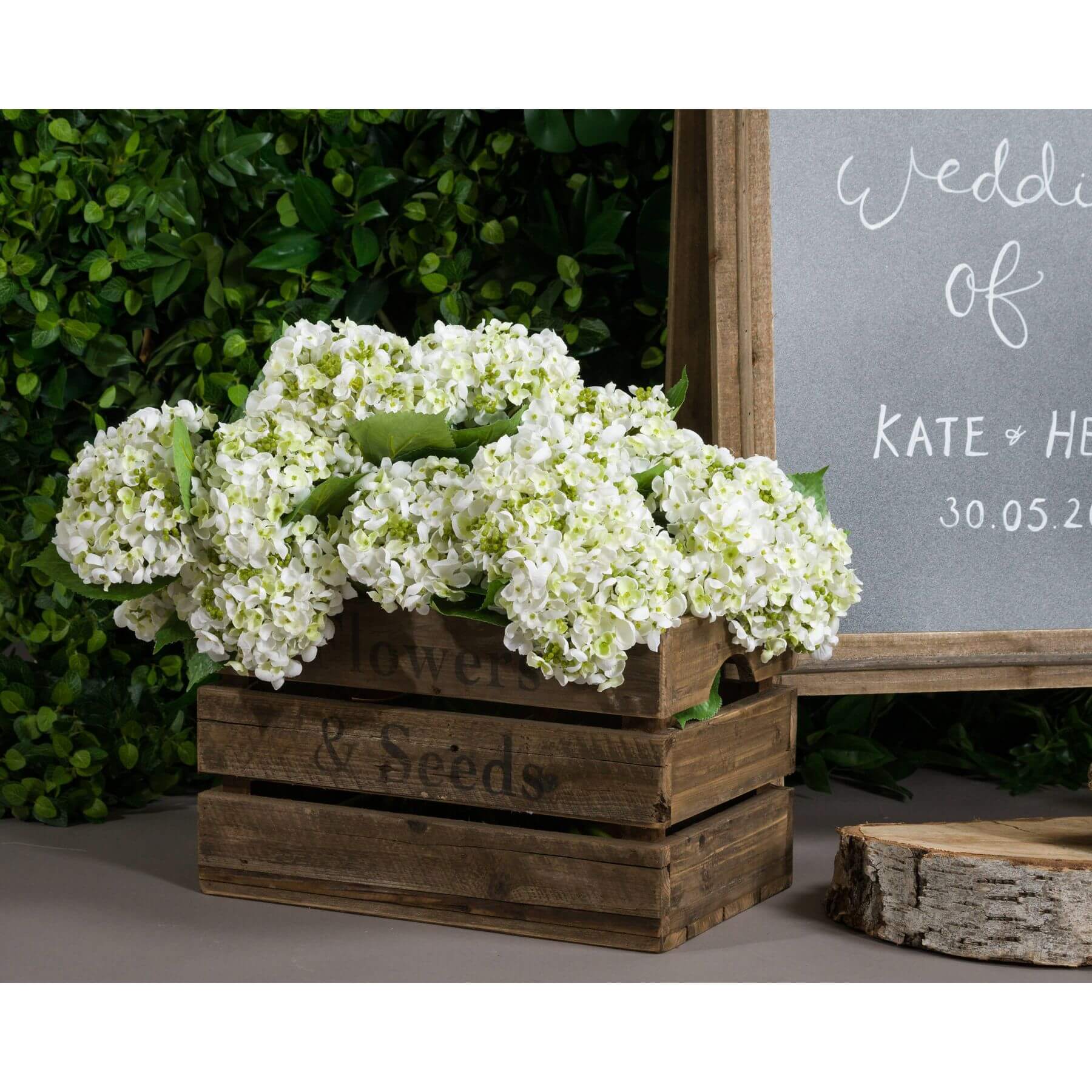 White Lace Cap Hydrangea Artificial Flower