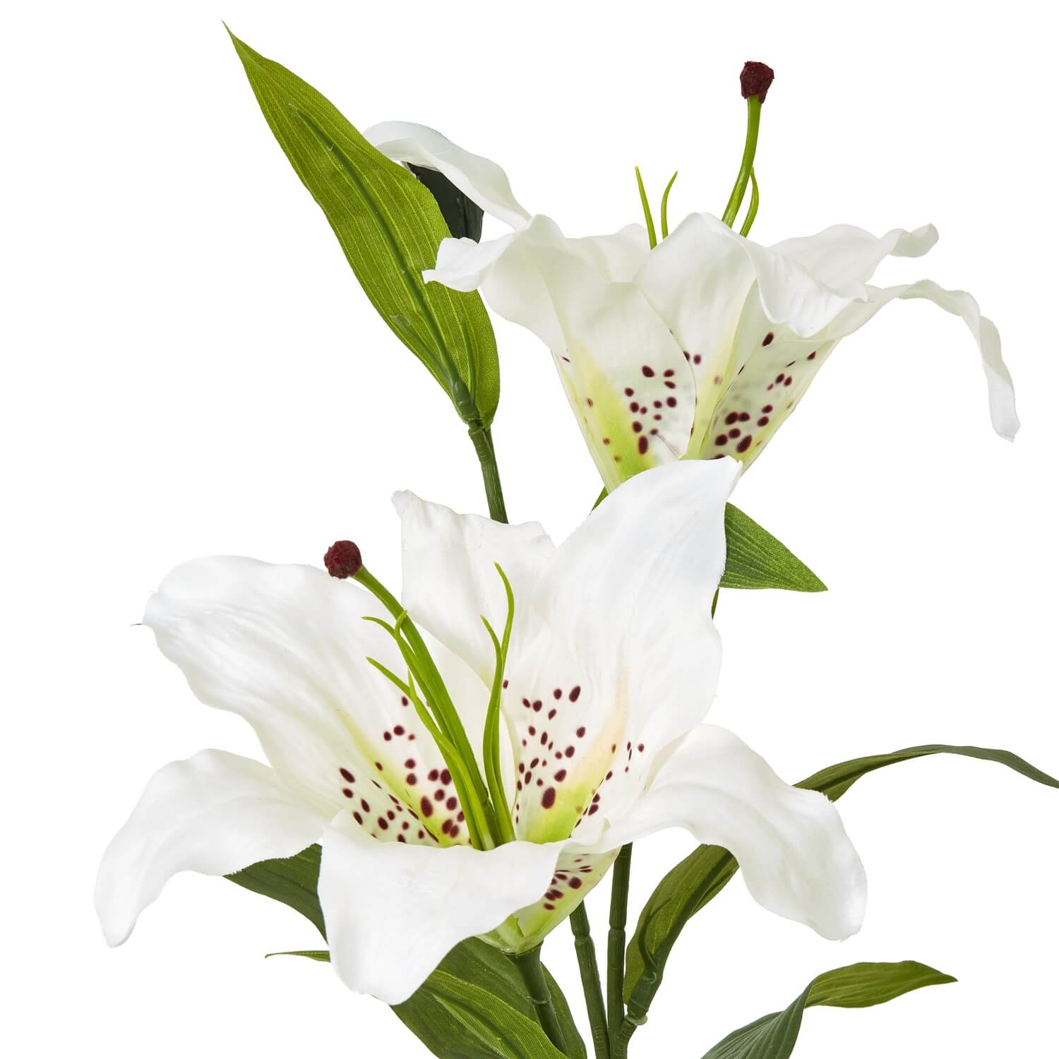 White Lily Artificial Flower Stem