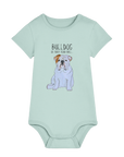 Furry Road Warrior: Bulldog Baby Bodysuit for Little Rebels!
