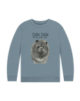 Stylish Blue Chow Chow Child's Sweatshirt – Comfy for Dog Lovers