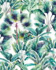 Tropical palm leaves velvet cone lampshade, extra tall lampshade