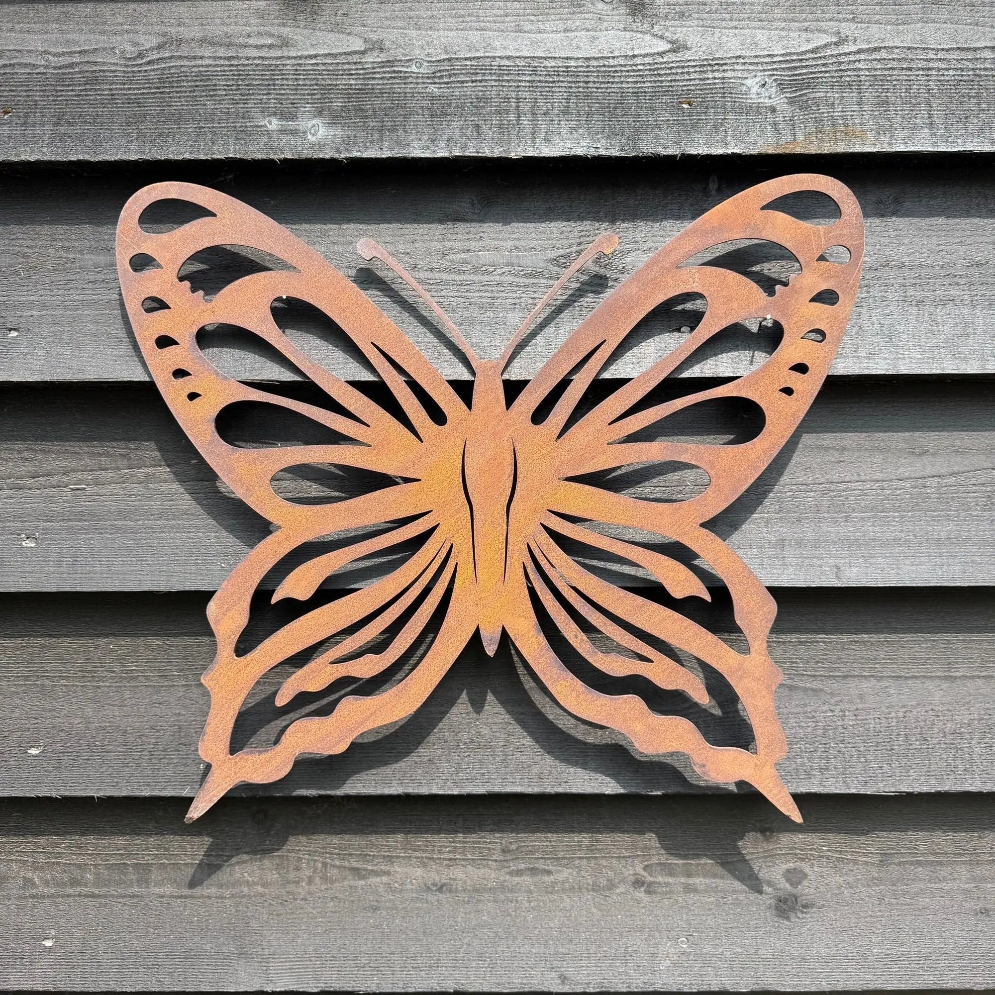 Large Rusty Metal Butterfly Garden Decoration