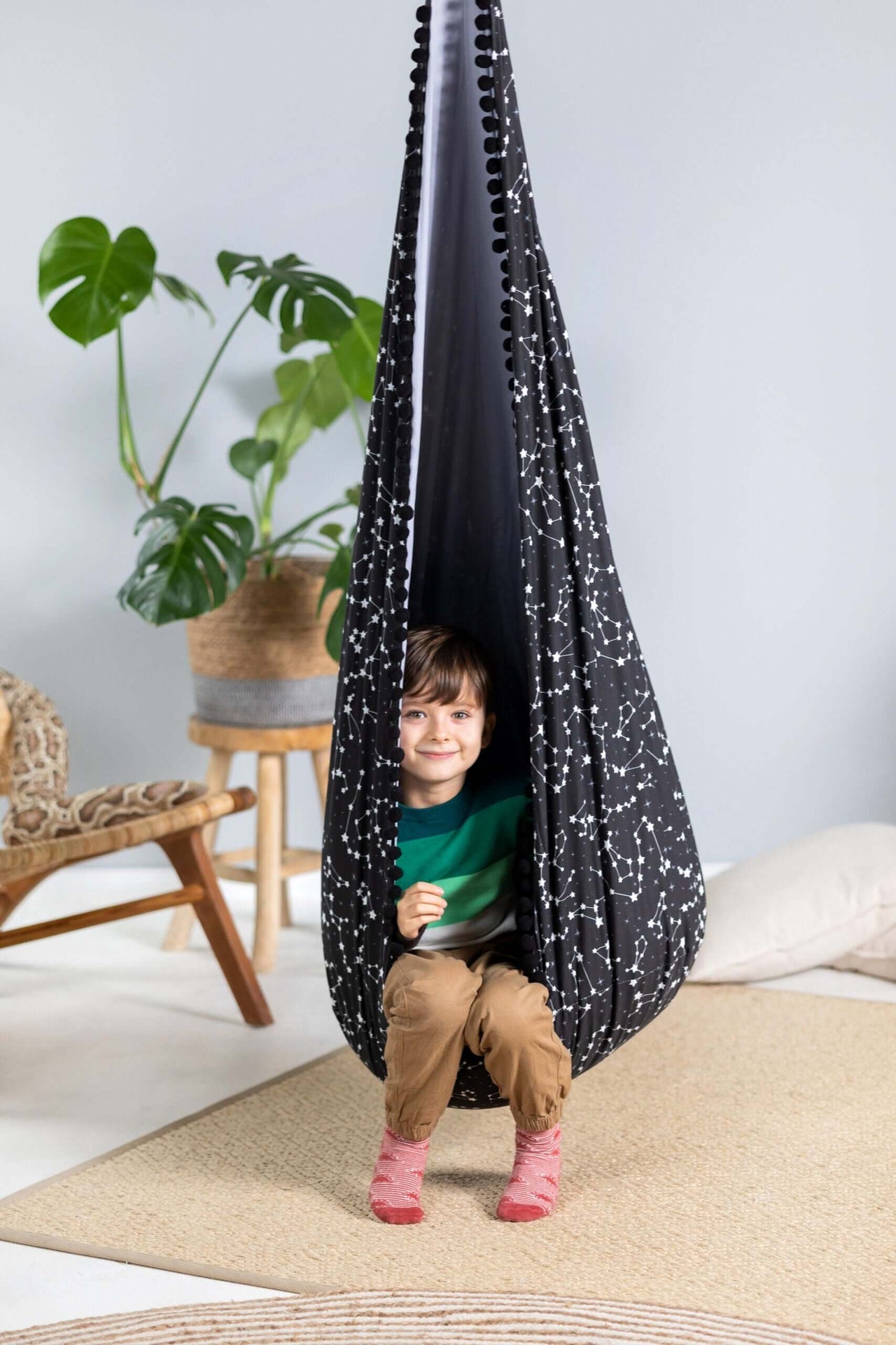Kids Cocoon Hammock – Fun & Cozy Swing for Reading and Play by Sówka at brixbailey.com