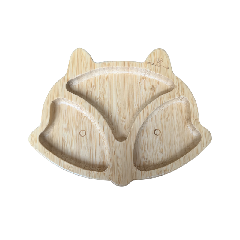 Fox Bamboo Feeding Set - Plate, Bowl, Spoon &amp; Fork Gift Set