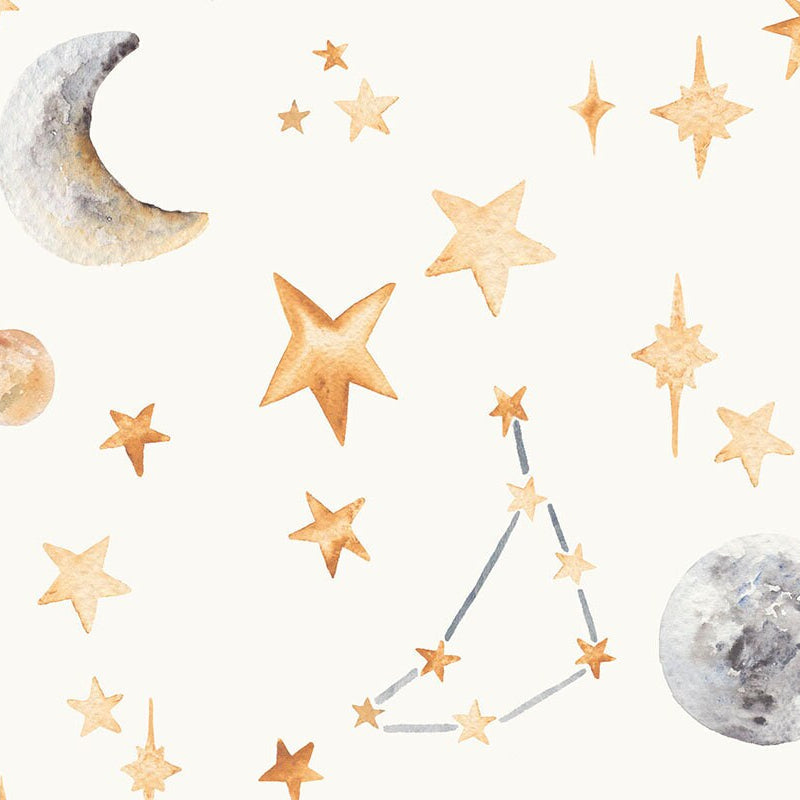 Watercolour Stars &amp; Constellation Wallpaper | Celestial Night Sky