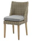 Round Outdoor Dining Chair Coastal Beige