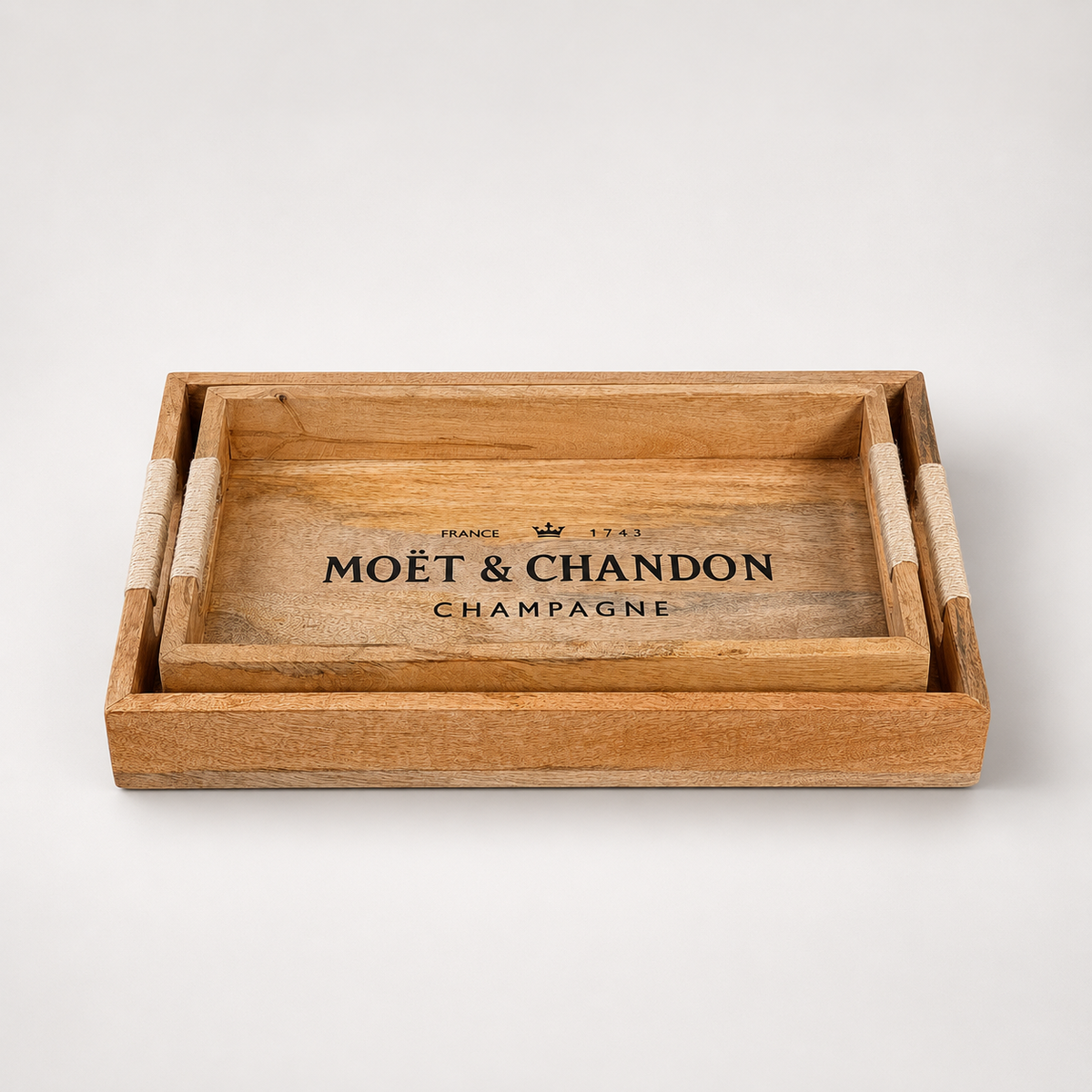 Wooden Serving Trays Moët &amp; Chandon Champagne Serving Tray