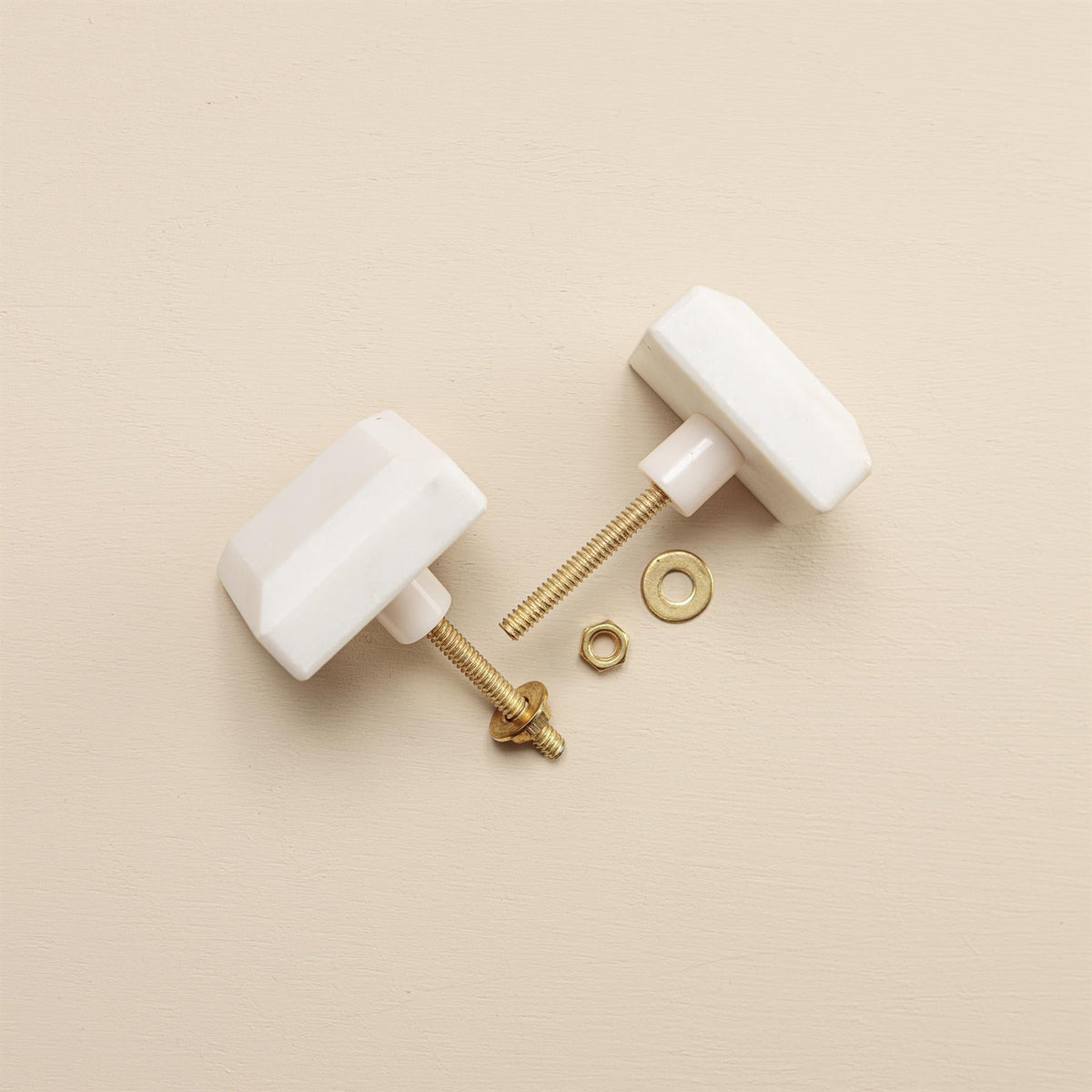 Samara White Stone Drawer Knobs