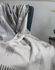 Stag Merino Lambswool Throw - Grey