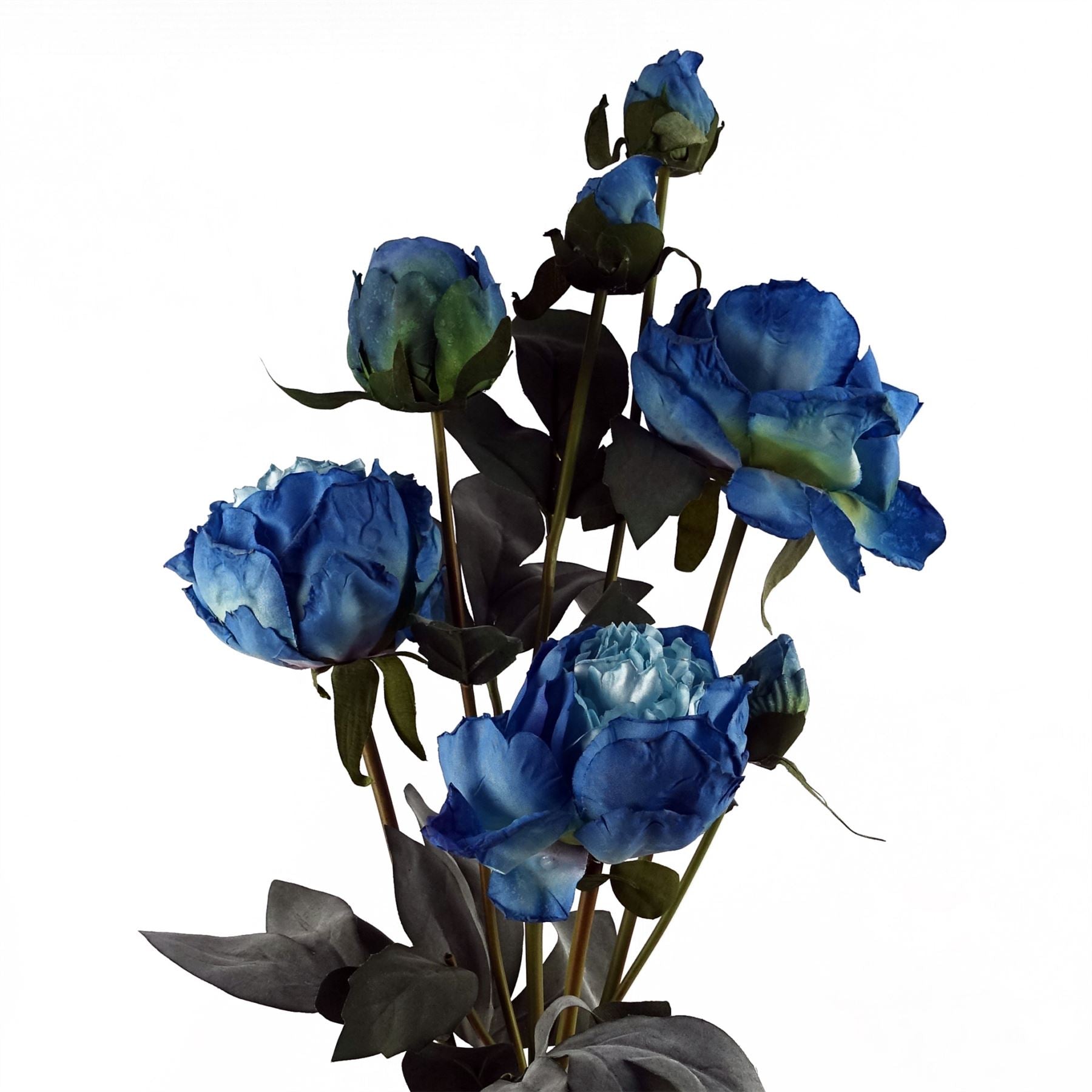 6 x Blue Peony Artificial Flower-0