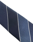 navy and medum blue classic club striped design tie