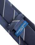 navy and medum blue classic club striped design tie