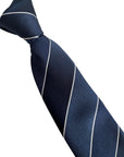 navy and medum blue classic club striped design tie