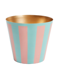The Penny Planter in Pink and Blue Stripe
