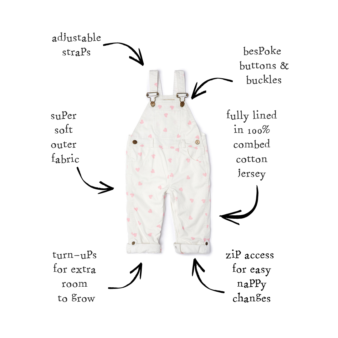 Love Heart Dungarees