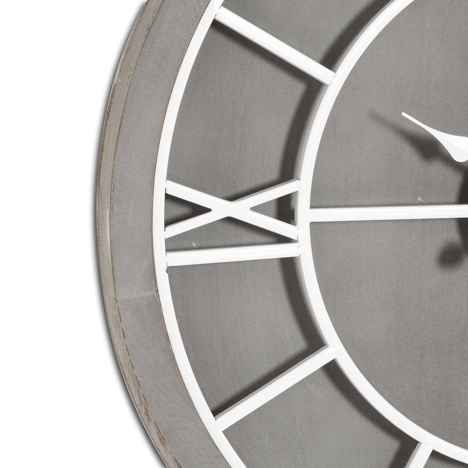 Large Grey Skeleton Wall Clock