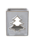 White Ceramic Tree Tealight Holder for Candlelight Glow