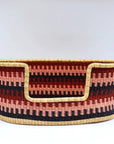 Pink, Burgundy, Navy, Woven Dog Pet Basket