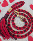 Heart Pattern Red Valentine's Day Make Your Own Dog Lead Craft Kit