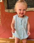 Blue Stripe Romper