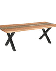 Live Edge River Dining Table with Glass Inlay