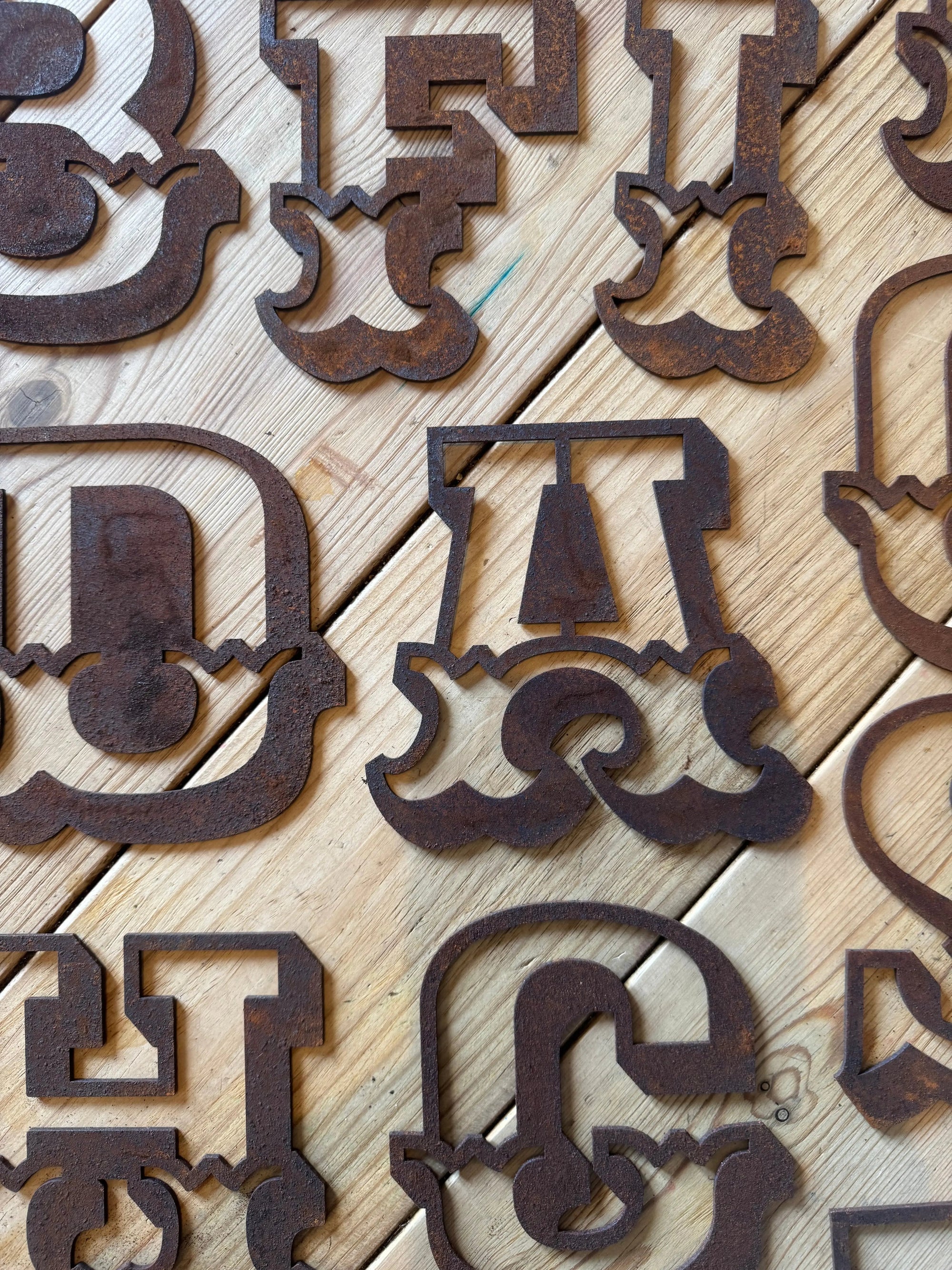 Rusty 5" Carnival Metal Letters A-Z