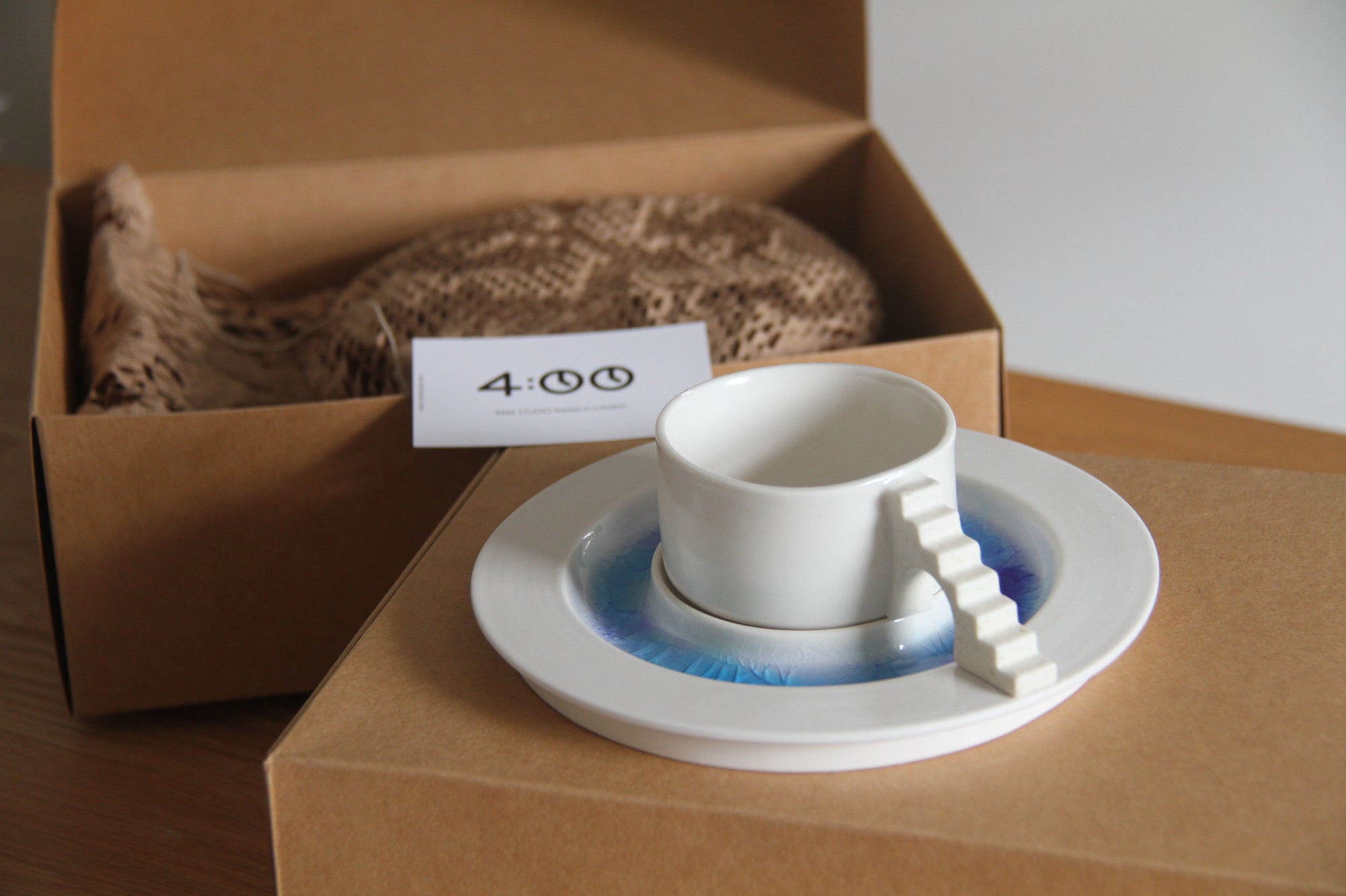 Castle Coffee Cup with Blue Glass Moat