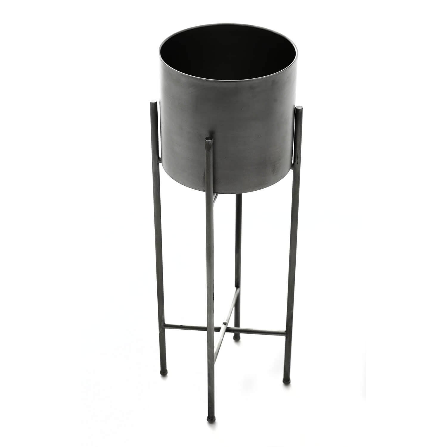 Elegant Silver Planters Set with Stands | Pair of 2