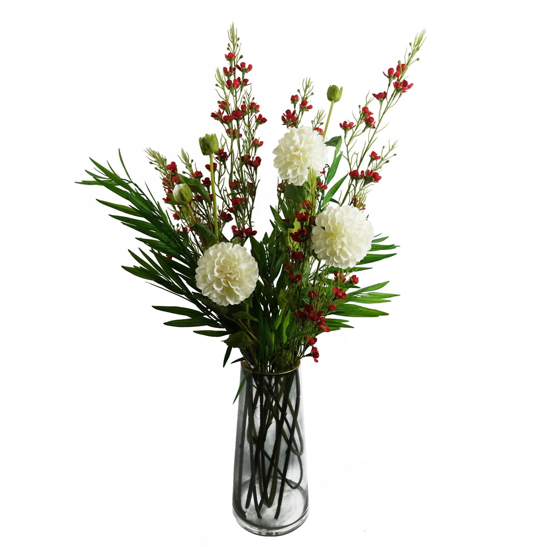 Dhalia PomPom Artificial Flowers Cream-4