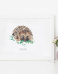 Hedgehog Watercolour Art Print
