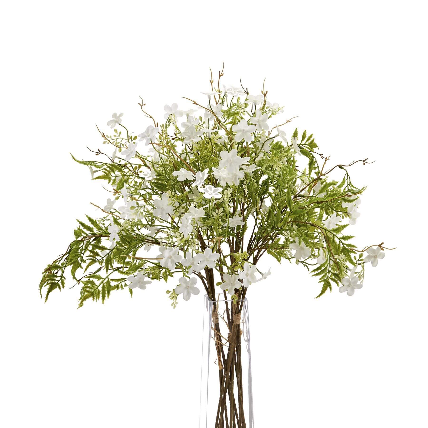 White Bellflower Faux Stem for Effortless Decor