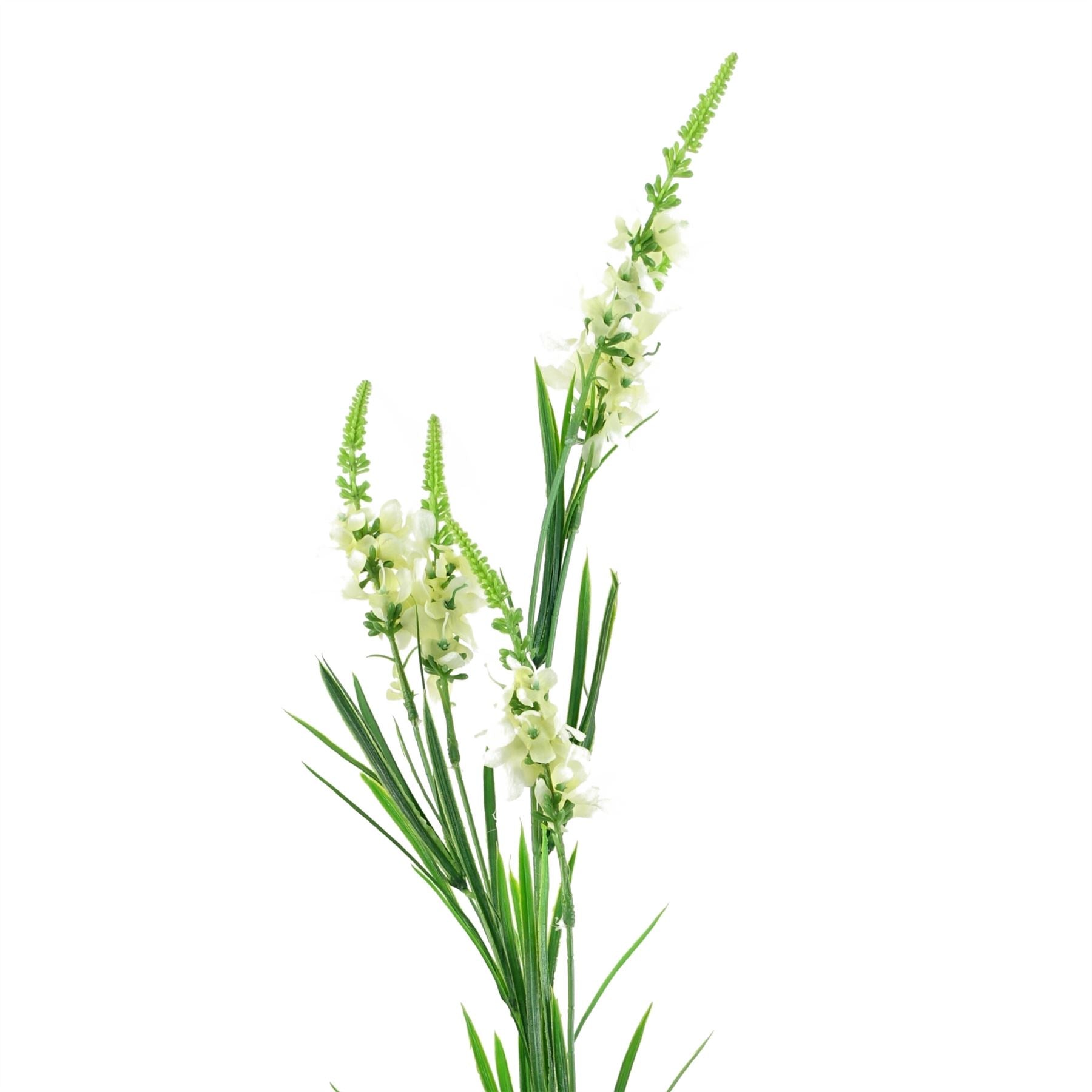Pack of 6 x Artificial Flowers White Larkspur Artifical Stem 80cm-3