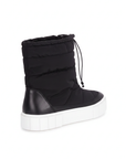 Andira Black Quilted Nylon Waterproof Winter Boots – White Platform Sole