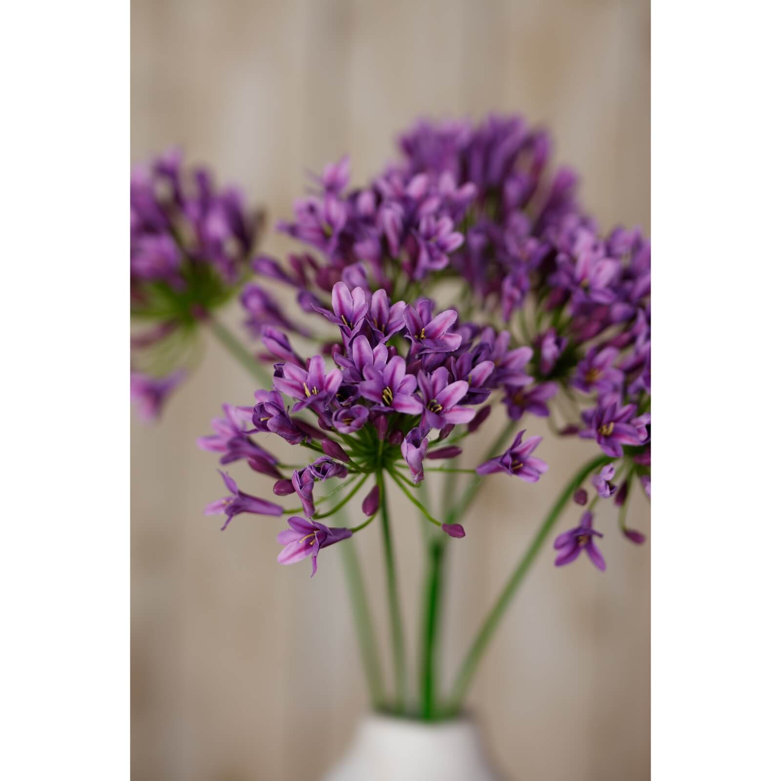 Lilac Artificial Agapanthus Flower Stem