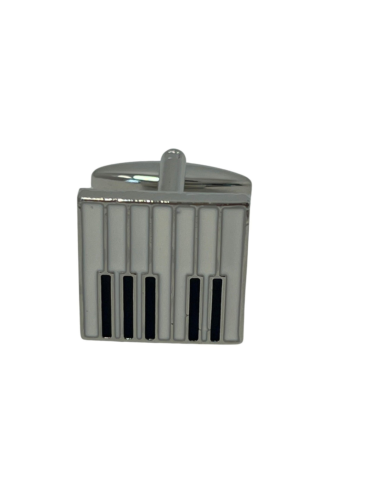 piano keys silver style cufflinks