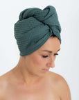 Cotton Waffle Hair Towel Turban