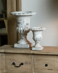 Fluted Stone Ceramic Urn