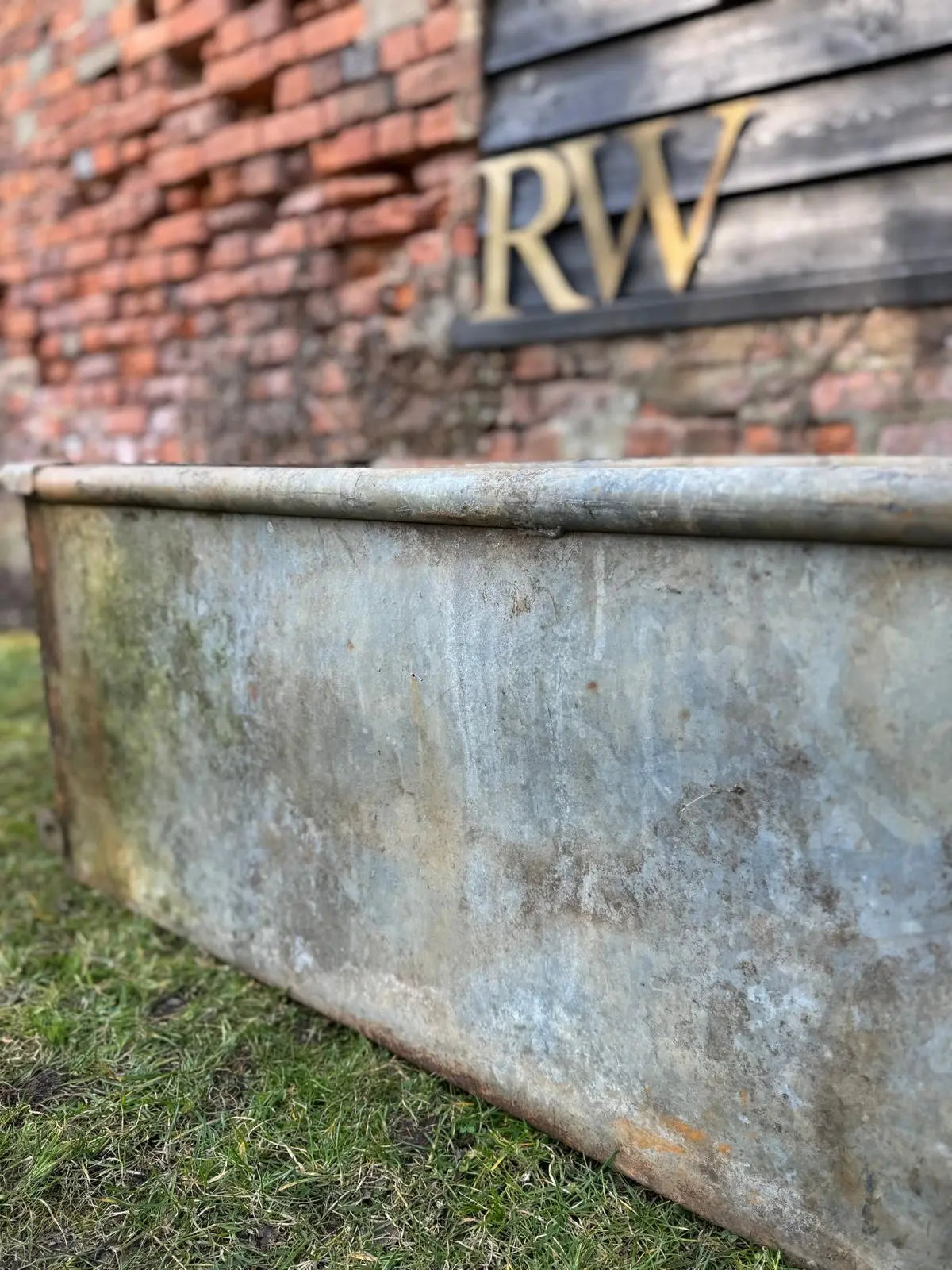 Reclaimed Galvanised Trough Garden Planter /  Raised Bed Plant Tree Shrub Herb Pot CC